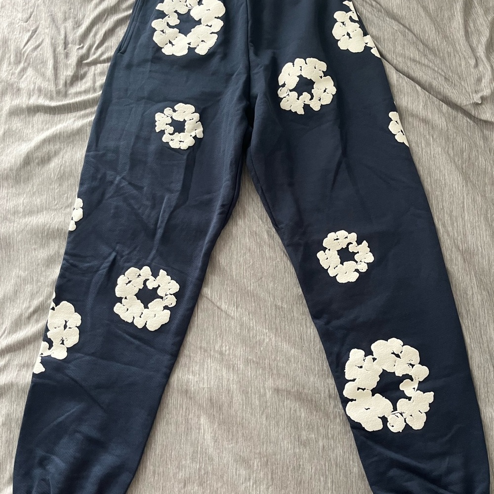 Denim Tears Cotton Wreath “Navy” Sweatpants Size Small